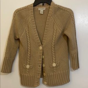 Banana Republic 3/4 sleeve tan cotton sweater